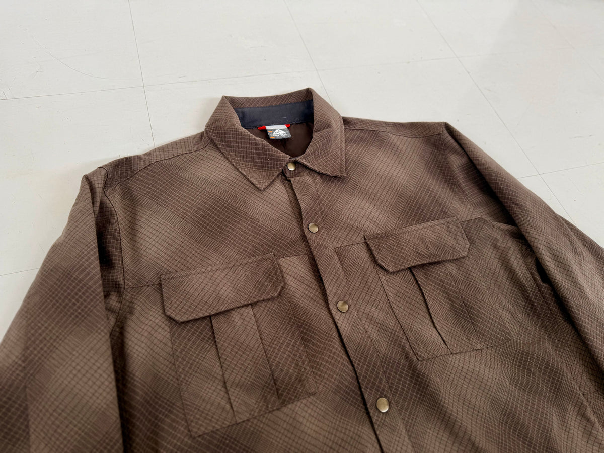 Nike ACG ShadowPlaid Shirt Jacket XL Brown – NO BURCANCY