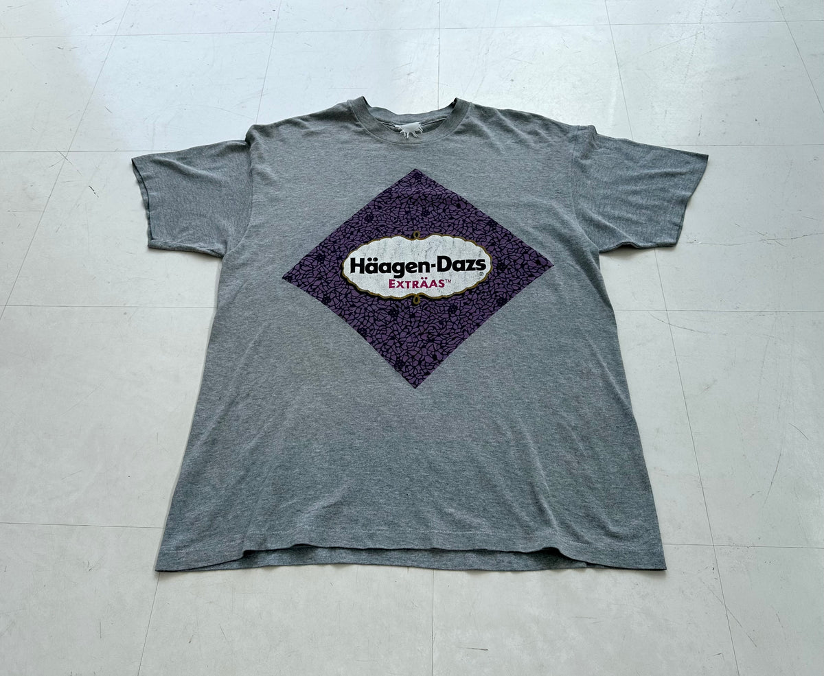 90s Haagen Dazs Extras T-shirt Gray – NO BURCANCY 90s Haagen Dazs Extras T-shirt Gray – NO BURCANCY