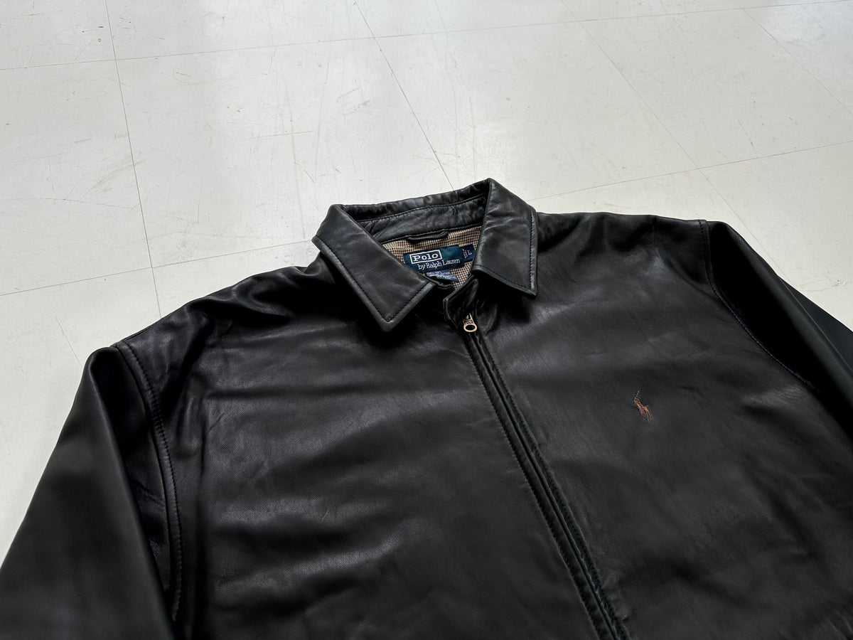 ジャケット・アウター 90s Polo Ralph Lauren Leather swing top 90s Polo Ralph Lauren Leather Swing Top Jacket XL Black – NO