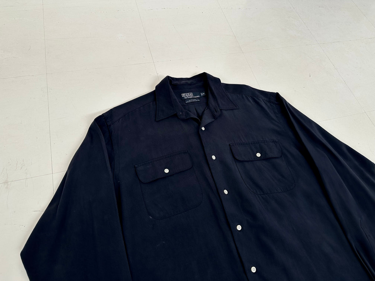 90s Polo Ralph Lauren BENFORD L/S Shirt M DeepNavy – NO BURCANCY