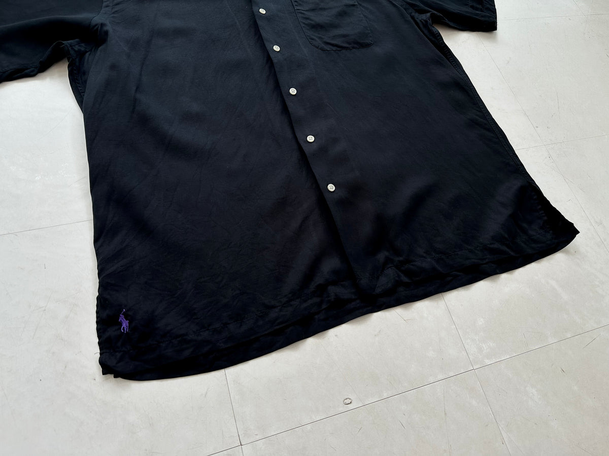 90s Polo Ralph Lauren CALDWELL Loop Shirt XL Black – NO BURCANCY