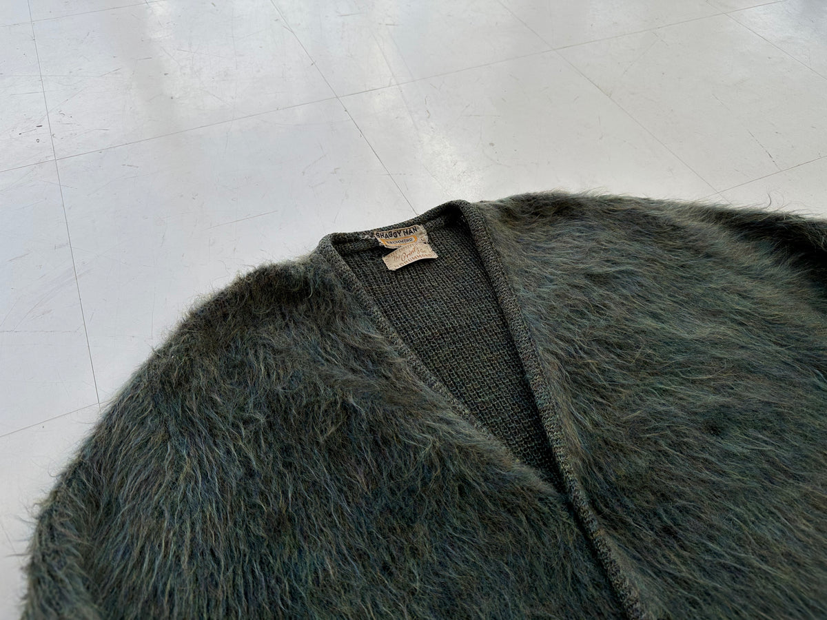 60s DRUMMOND SHAGGYMAN Fuzzy Mohair Cardigan L – NO BURCANCY