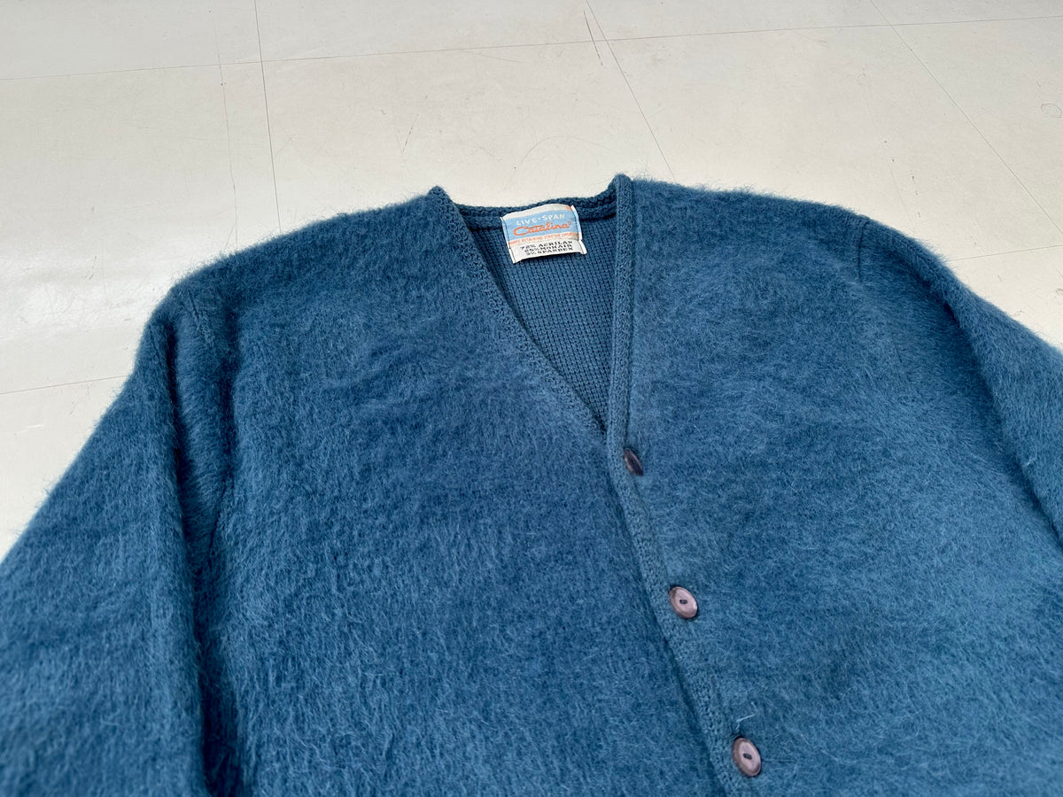 60s Catalina Mohair Cardigan XL Turquoise – NO BURCANCY