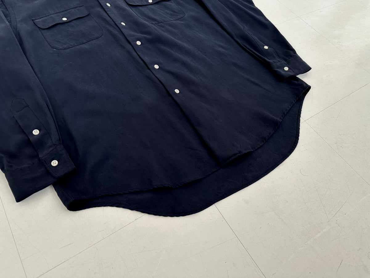 90s Polo Ralph Lauren BENFORD L/S Shirt M DeepNavy – NO BURCANCY