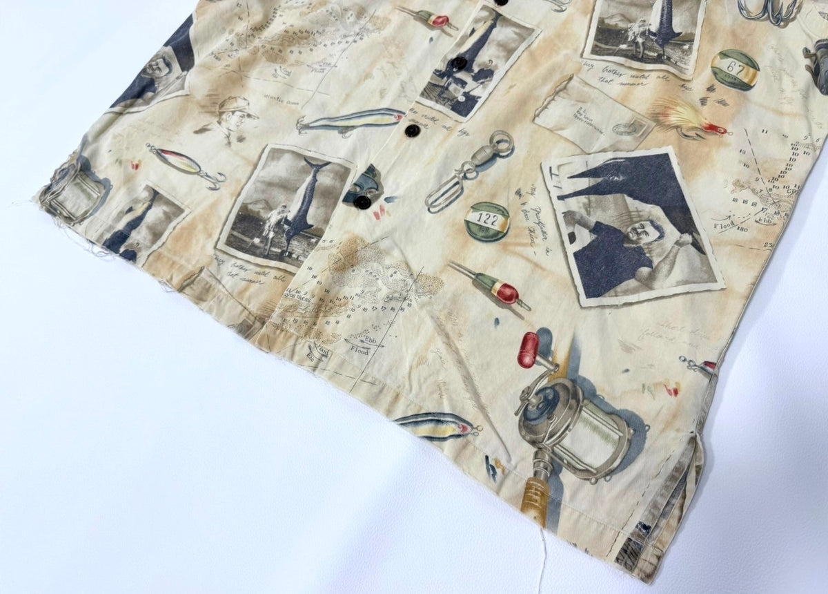 90s Polo Ralph Lauren VINTAGE CAMP Hemingway Loop Shirt L – NO