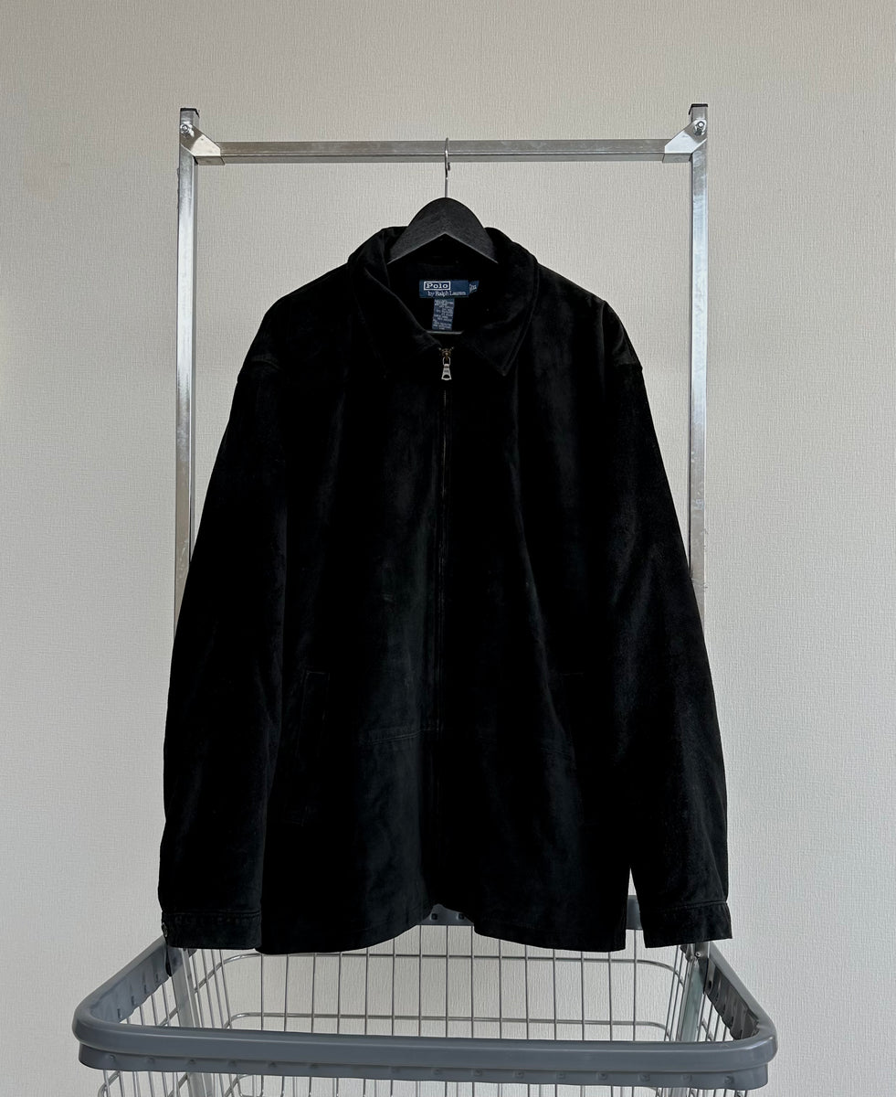 Polo by Ralph Lauren ブラックジャケット XL Vintage Polo Ralph Lauren Jacket Mens 2XL Black Full Zip