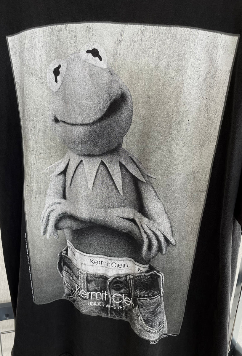 90s Vintage Kermit Clein T Shirt Black – NO BURCANCY