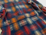40s Vintage Shadow Plaid Wool Work Coat