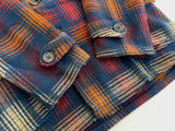 40s Vintage Shadow Plaid Wool Work Coat
