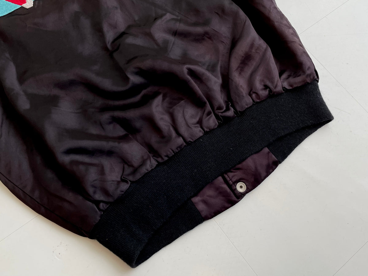 80s Vintage Varsity jacket MIAMI VICE Black L – NO BURCANCY