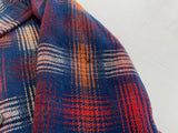 40s Vintage Shadow Plaid Wool Work Coat
