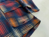 40s Vintage Shadow Plaid Wool Work Coat