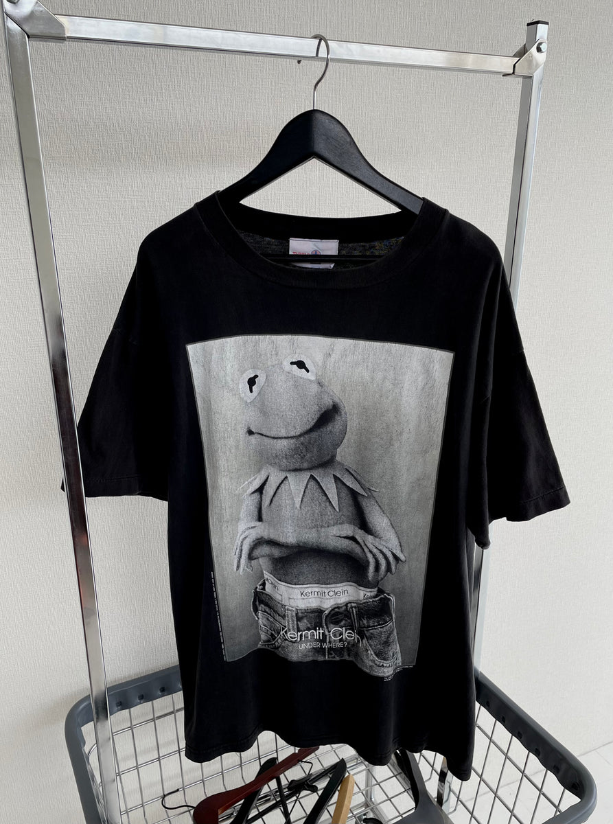 90s カーミット ビンテージ Tシャツ カルバンクライン USA製Kermit 90年代 90s カーミット アメリカ製 カルバンクライン 広告写真