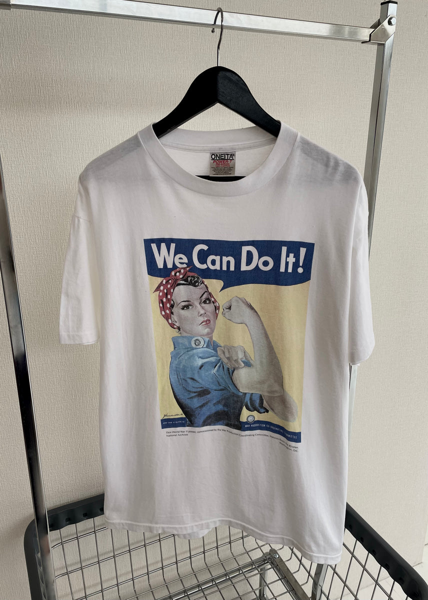 90s larry levan ラリーレバンONEITA ヴィンテージTシャツ 90s “we can do it”Tshirt L White – NO BURCANCY