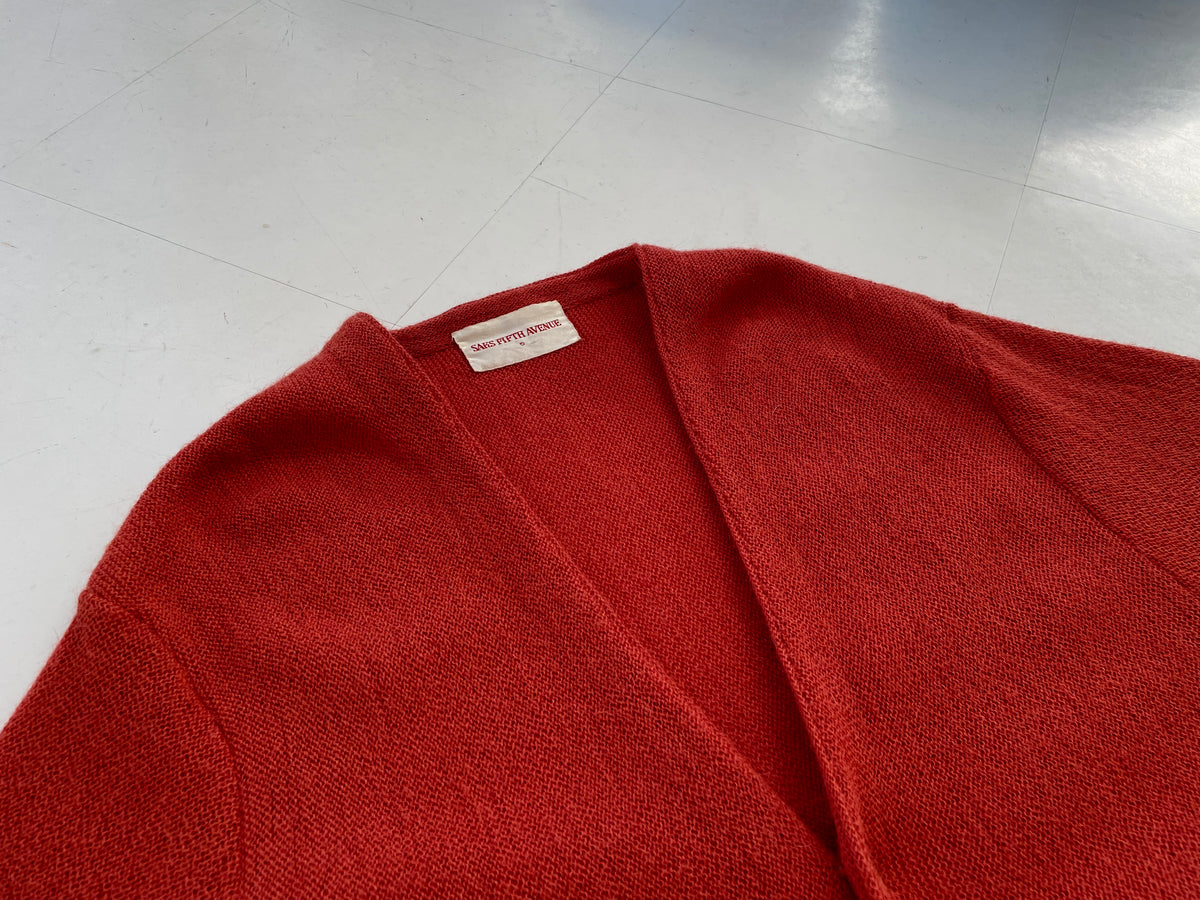 80s SAKS FIFTH AVENUE Wool Cardigan SalmonPink – NO BURCANCY