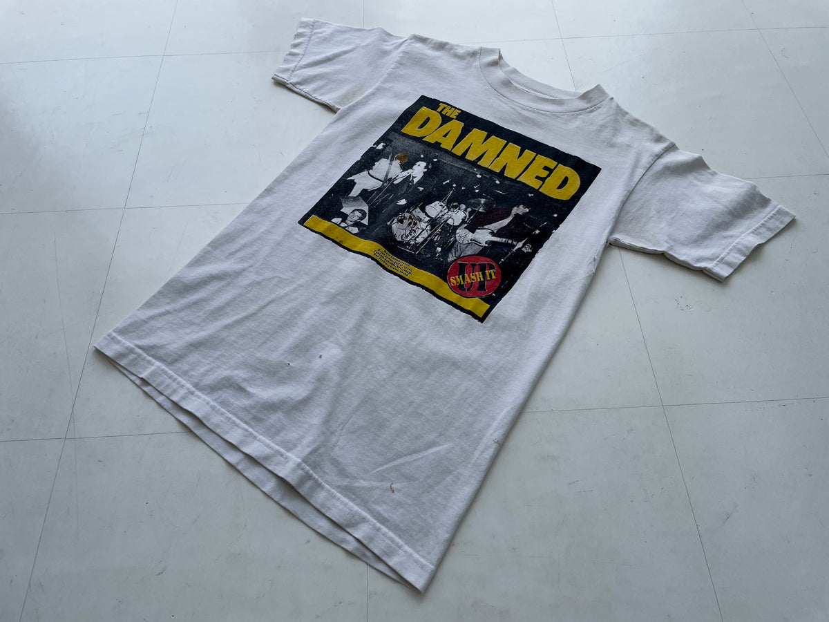 90s The DAMNED MOSQUITO HEAD T-shirt S White – NO BURCANCY