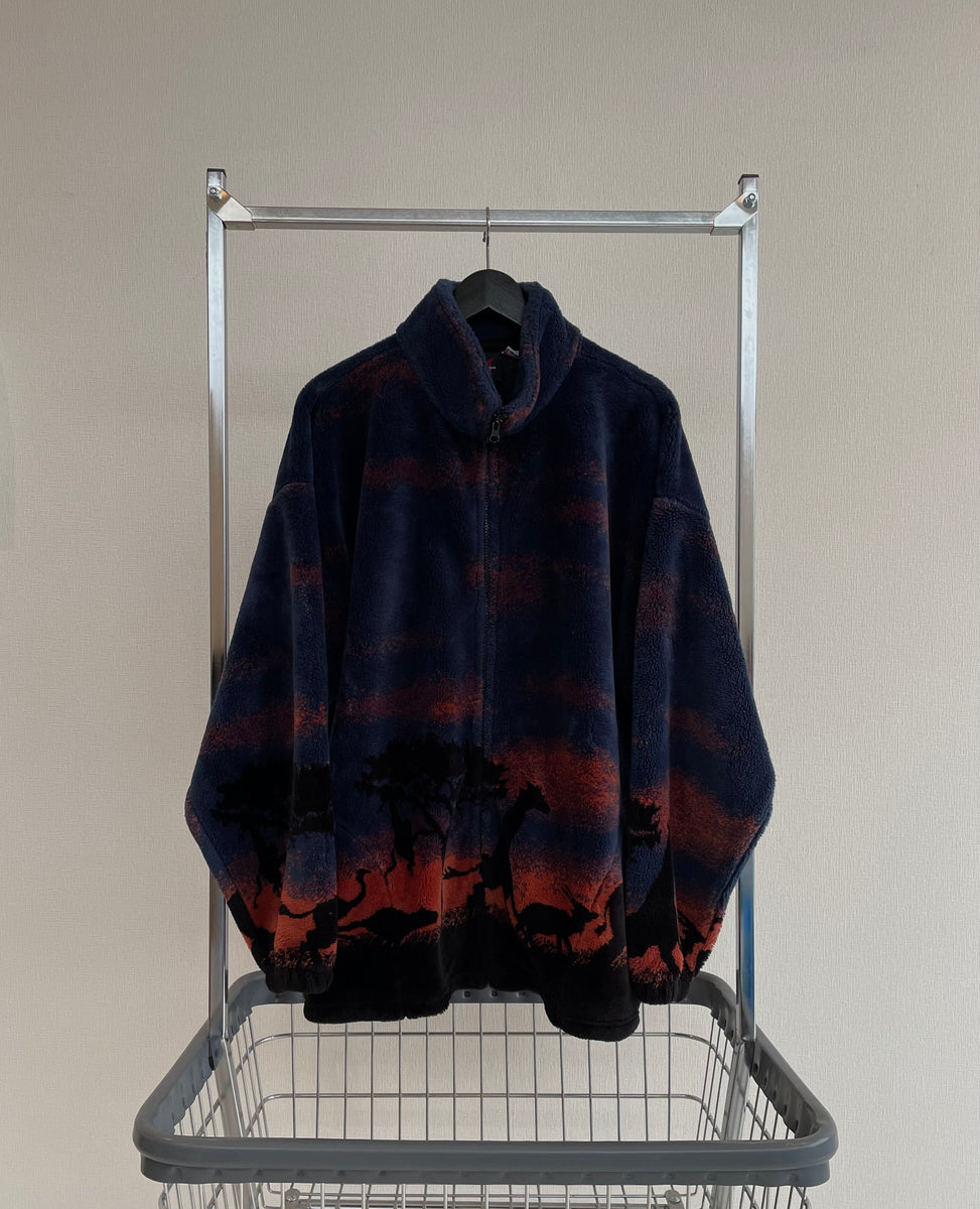 90s MAZMANIA Fleece Jacket Navy – NO BURCANCY 90s MAZMANIA Fleece Jacket Navy – NO BURCANCY