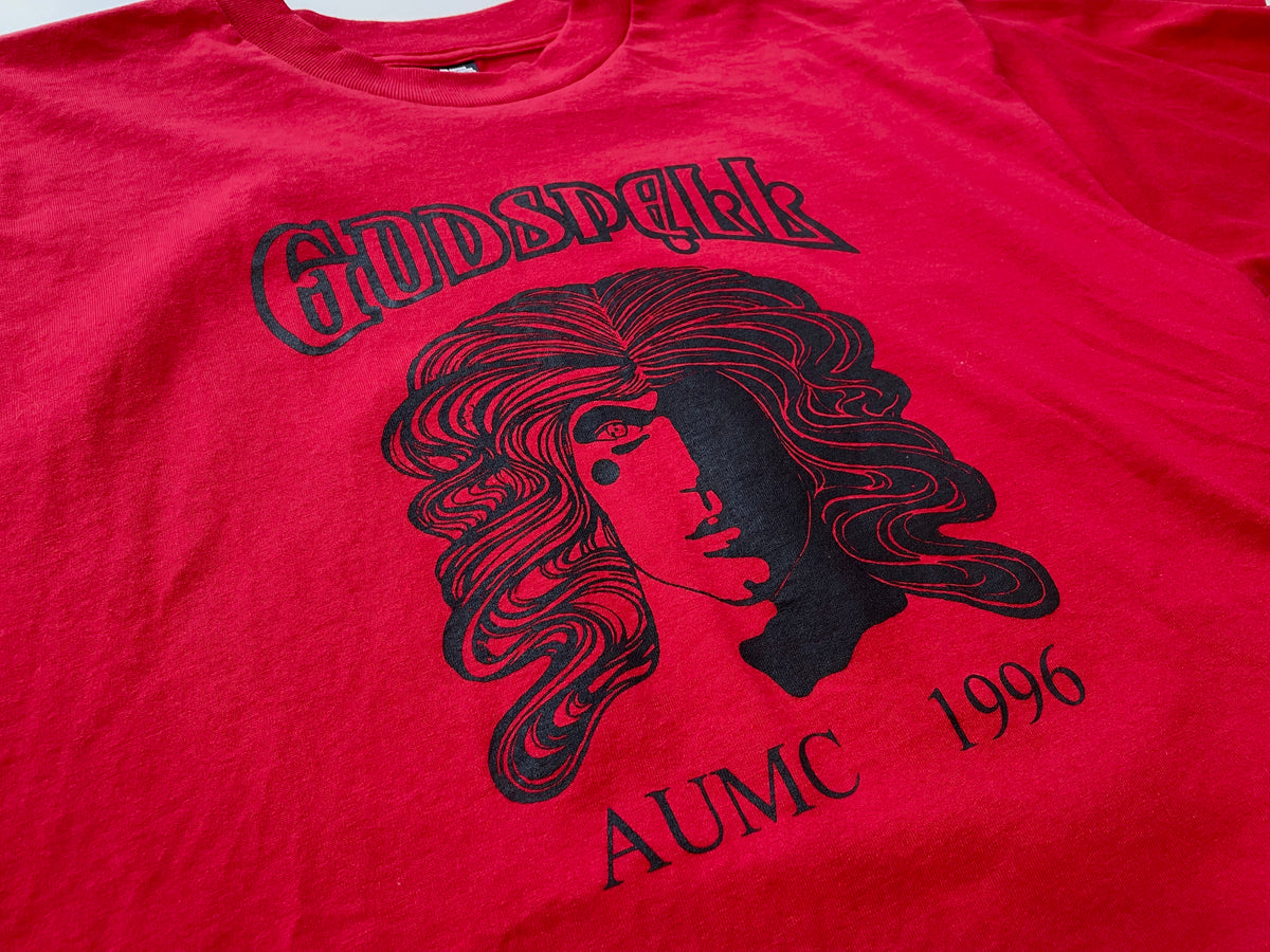 90s Vintage GODSPELL T-shirt XL Red – NO BURCANCY