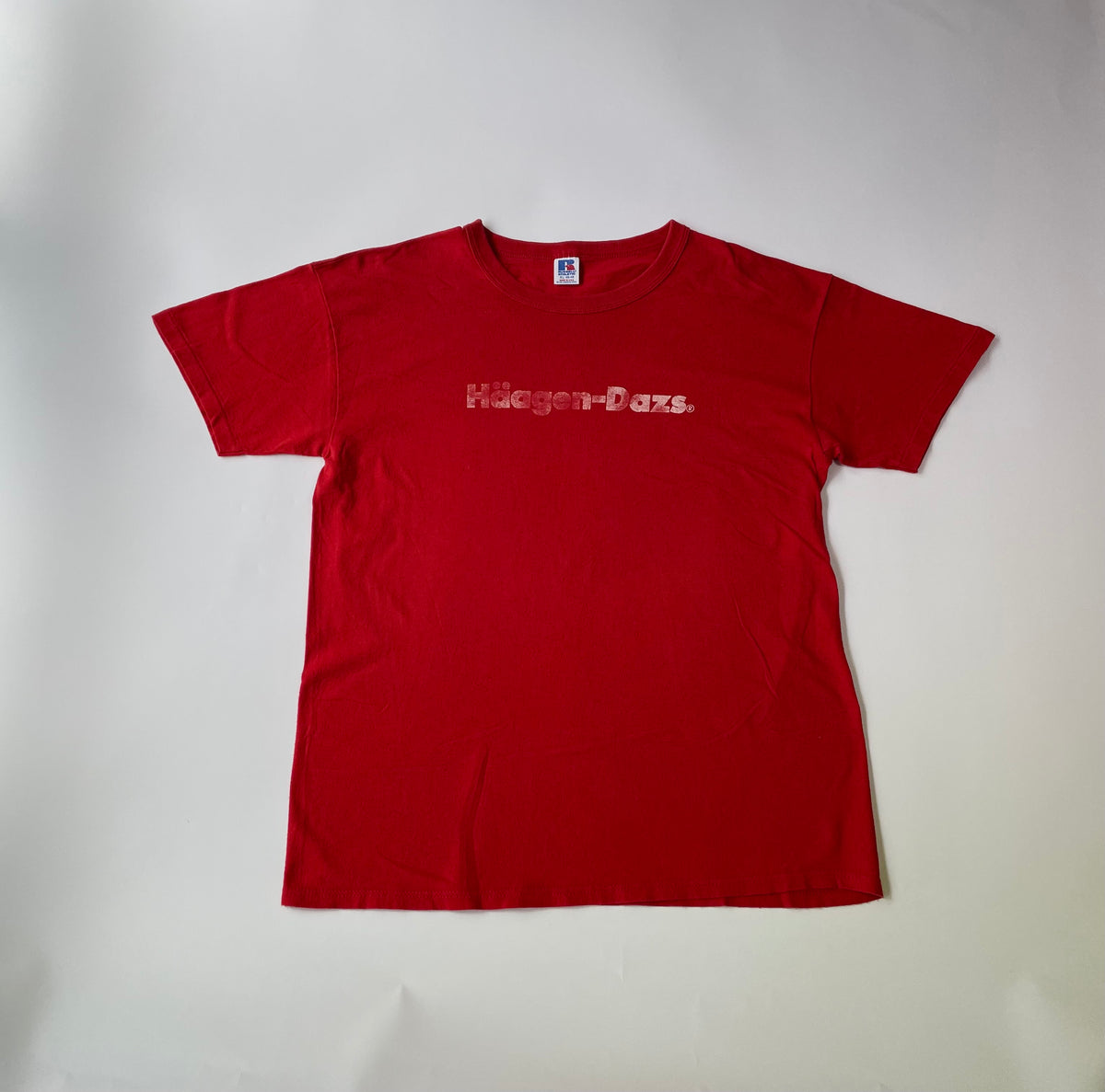 超スペシャル 80s ヴィンテージ ハーゲンダッツ ロゴ Tシャツ XL レッド 超スペシャル 80s ヴィンテージ ハーゲンダッツ ロゴ Tシャツ XL
