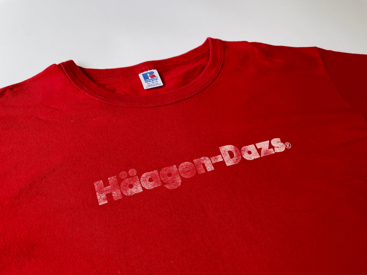 80s vintage Haagen dazs “STRAWBERRY”Tshirt XL – NO BURCANCY