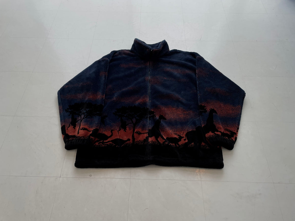 90s MAZMANIA Fleece Jacket Navy – NO BURCANCY