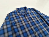 90s Polo Ralph Lauren HERITAGE SKI CAMP ShadowPlaid L/S Shirt XL Blue&Black
