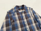 90s Polo Ralph Lauren Large Plaid Work L/S Shirt L Blue