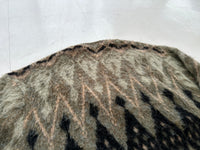 60s CAMPUS Diamond Mohair Cardigan XL Khaki
