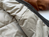 90s Polo Ralph Lauren Leather Puffer Jacket L khaki&Brown
