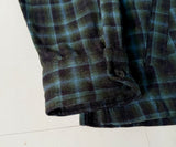90s Pendleton Front Zip ShadowPlaid Jacket XL Green&Blue