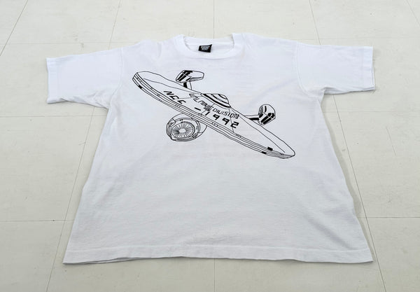 90s Spaceship Movies T-shirt XL White