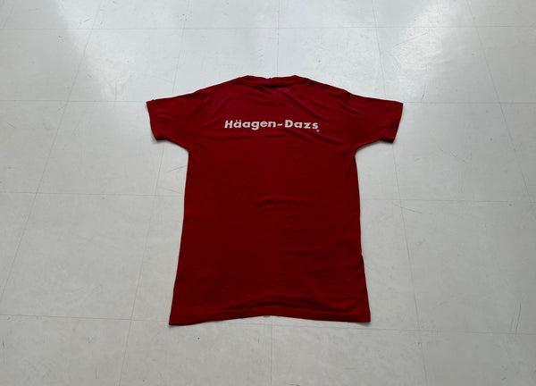 80s Haagen Dazs Shop T Shirt Deep Red
