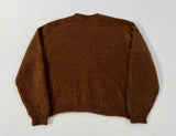 60s Sears Mohair Cardigan M DeepBrown