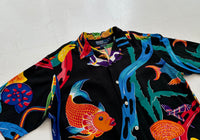 90s Polo Ralph Lauren CALDWELL Black Ocean Loop Shirt M Black