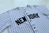 90s NY Yankees Majestic Striped Baseball Shirt XL