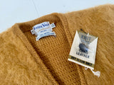 60s Deadstock INTERVALE Mohair Cardigan L MustardYellow