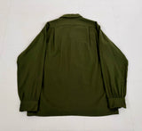70s PENDLETON Plane Wool Loop Shirt M Olive