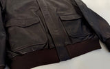 90s Polo Ralph Lauren A-2 Leather Jacket XXL DeepBrown