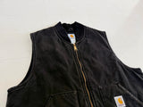 90s Carhartt Duck Vest XL Black