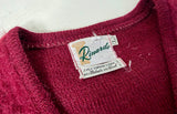 60s Rinaldo Mohair Cardigan L Burgundy