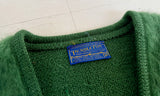60s PENDLETON Mohair Cardigan M ForestGreen