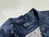 90s Polo RalphLauren Indigo Flower Loop Shirt XL