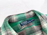 90s Polo Ralph Lauren Cotton Flannel L/S Shirt XL Green