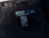 90s Polo Ralph Lauren Leather CarCoat XL Black