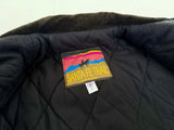 90s SANTA FE TRAIL Shadow Striped Wool Jacket L Black