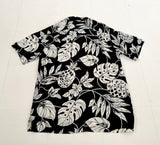 90s Polo Ralph Lauren ADAMS Rayon Hawaiian S/S Shirt M Black