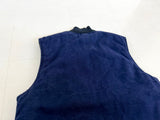 90s Carhartt Duck Vest L V01 NavyBlue