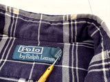 90s Polo Ralph Lauren Plaid L/S Shirt L Navy