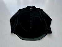 90s Polo Ralph Lauren ARMOND Velvet L/S Shirt XL Black