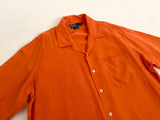 90s Polo Ralph Lauren Silk&Linen S/S Shirt L Orange